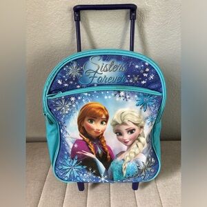 Disney Frozen Sisters Forever Rolling Luggage Backpack